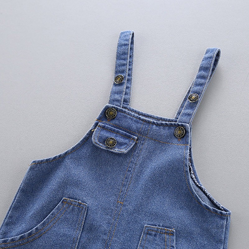 korean style summer children kids young girls denim overalls boys jeans cotton denim baby girl jumpsuit casual loose overalls