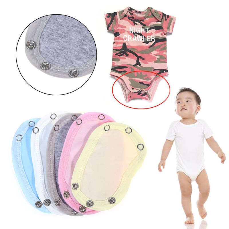 Lovely Baby Boys Girls Kids Jumpsuit Diaper Lengthen Extender Solid Soft Jumpsuit Bodysuit Extender 5 Colors
