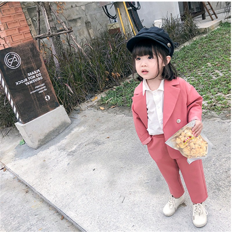 Mihkalev 2022 Spring Children's Clothing Set For Girls Tracksuit Jacket + Pants 2 Peaks Clothing Set Kids Boys Autumn Outfits Sets