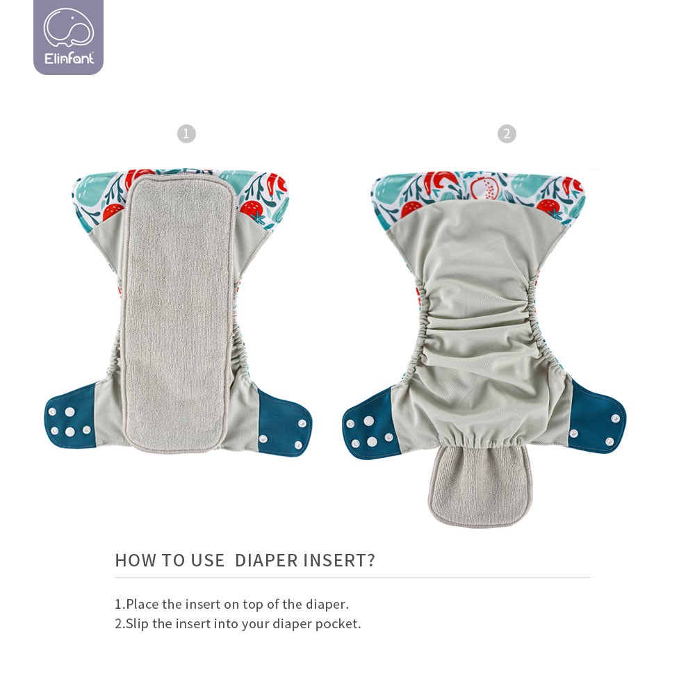 New Elinfant 4pcs/set Washable Reusable Gray Mesh Cloth Adjustable Diaper Nappy Cover Cloth Pocket Diaper Fit 3kg~15kg Baby