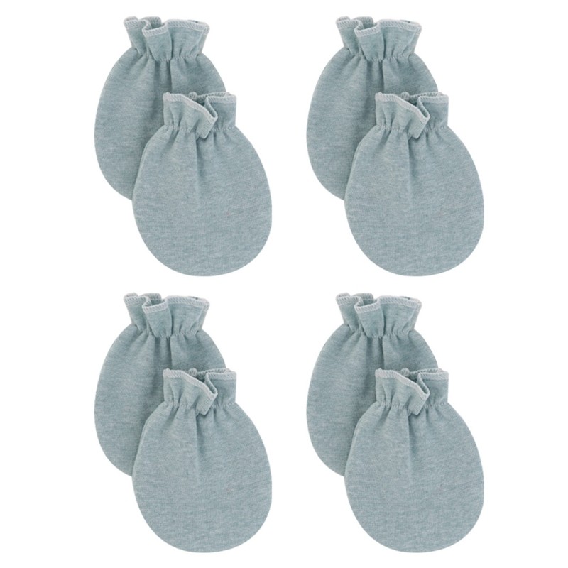 T5EC 4 Pairs Baby Soft Cotton Gloves Anti Scratch Face Protection Gloves For Newborn Baby Shower Gifts