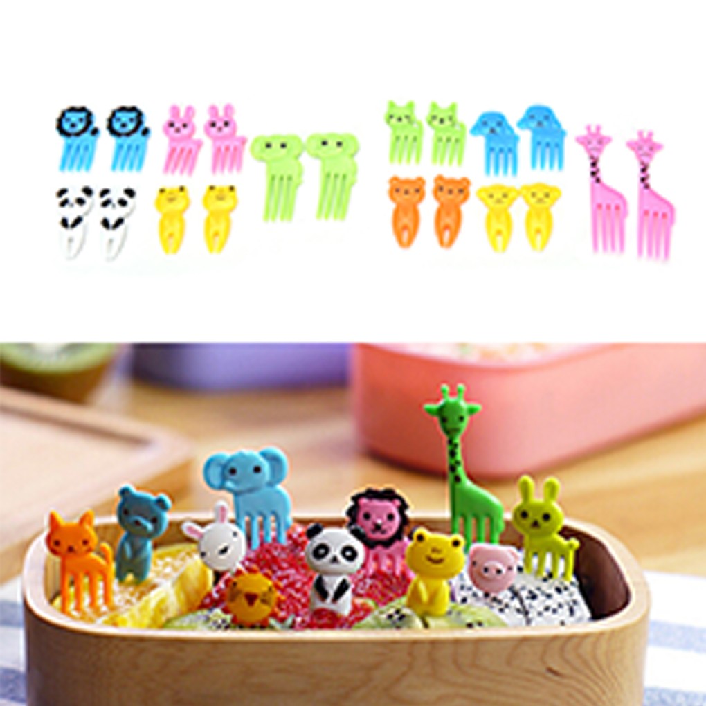 10pcs/set Cute Baby Fork Cutlery Baby Feeding Cutlery Portable Baby Cutlery Toddler Cutlery Baby Cutlery