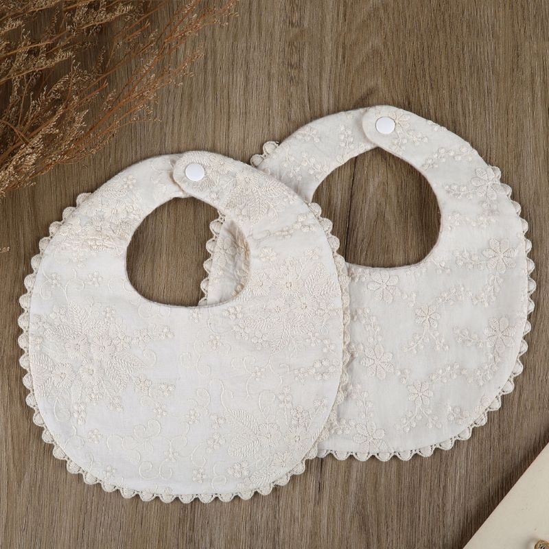 Newborn Baby Boys Girls Embroidery Saliva Towel Kids Baby Feeding Burp Cloths Bib Cotton Scarf