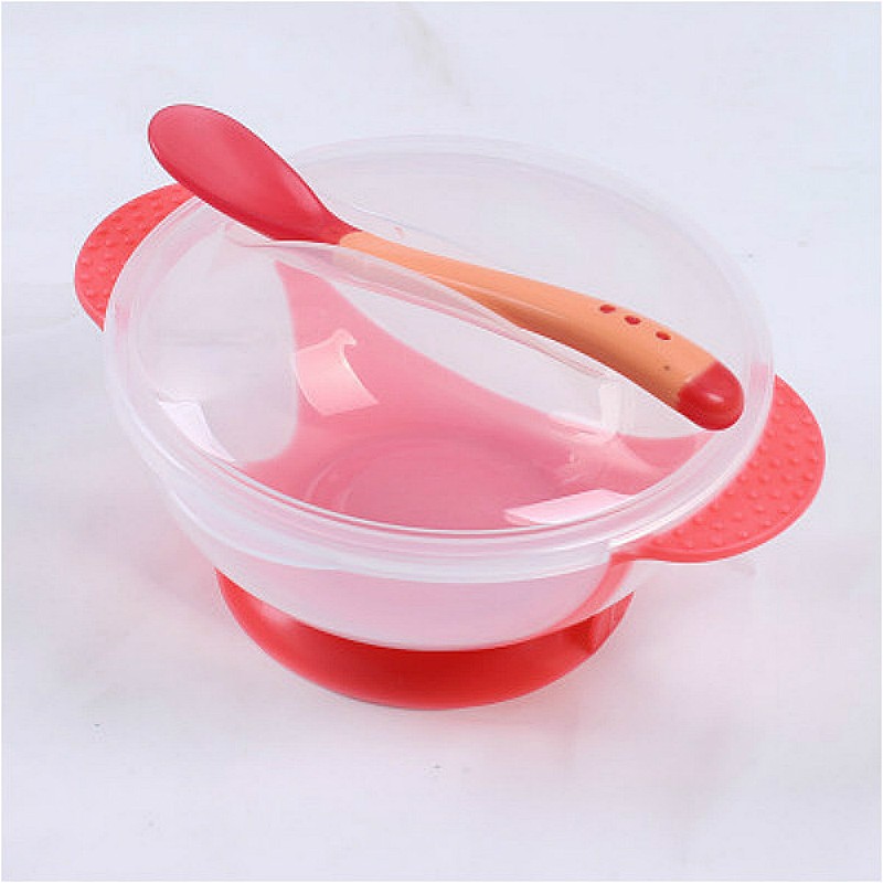 Baby Dish Set Training Bowl Spoon Cutlery Set Dinner Bowl Learning Dishes With Suction Cup Children Training Dinnerware