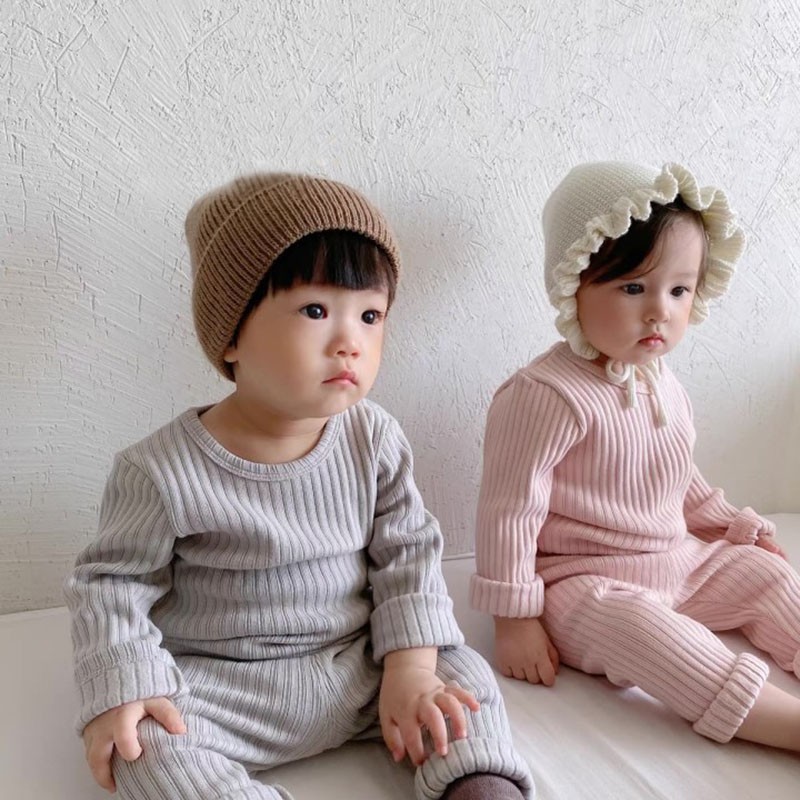 Autumn Winter Baby Boys and Girls Clothes Set Winter Sweater Down Shirts Pants Suit Children's Clothing Newborn Baby Clothes