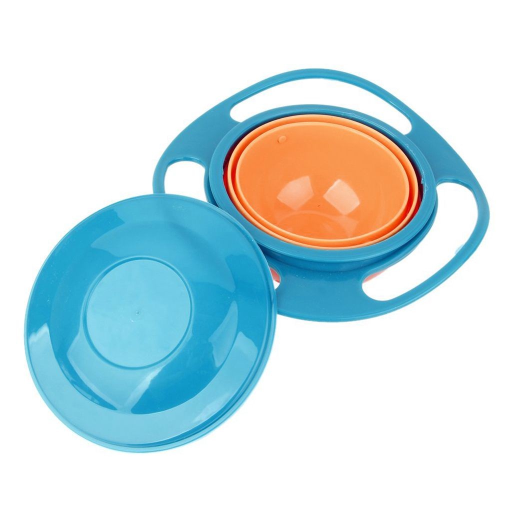 Hot Sale Universal Swivel Bowls Ergonomic Design 360 Degree Seamless Spill Proof Bowl Rotatable Gyro for Kids