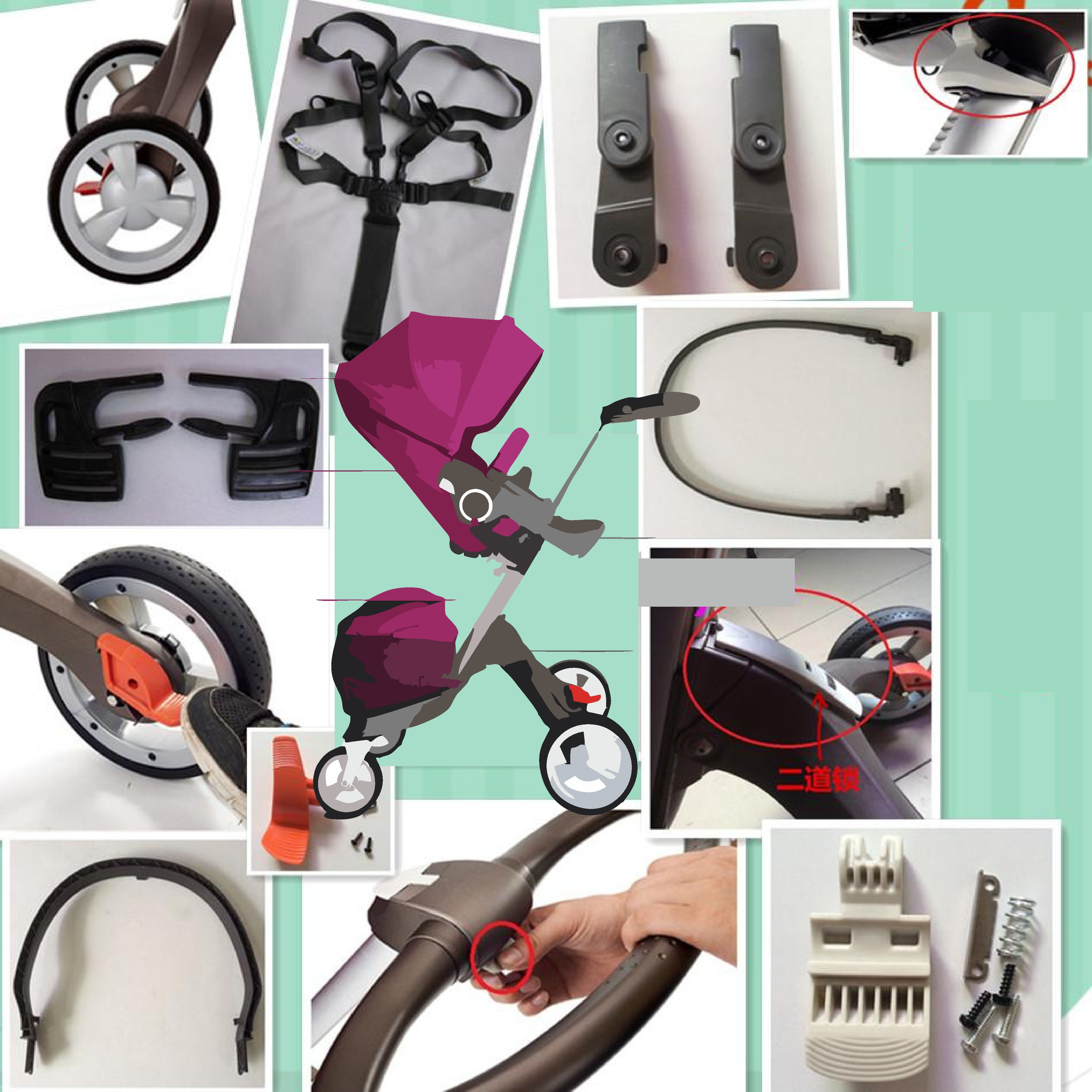 dsland STO DSLAND Baby Stroller Beverage Cup Holder v4 v6 Baby Stroller Accessories Bottle Organizer