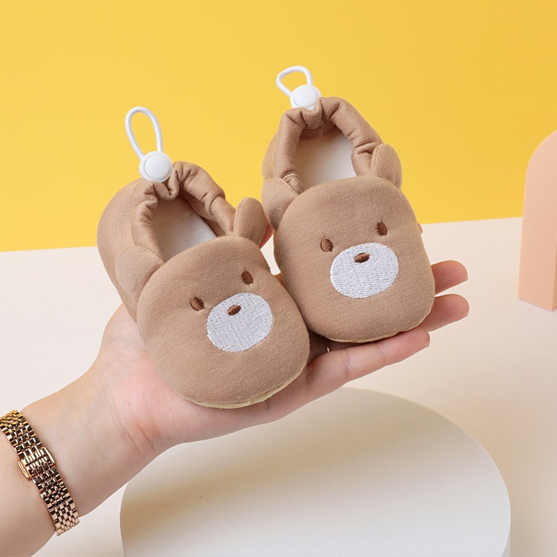 Children Anti-slip Baby Shoes Newborn Baby Boys Girls Animal Crib Shoes Infant Cartoon Soft Sole Cute Warm Animal Baby Shoes