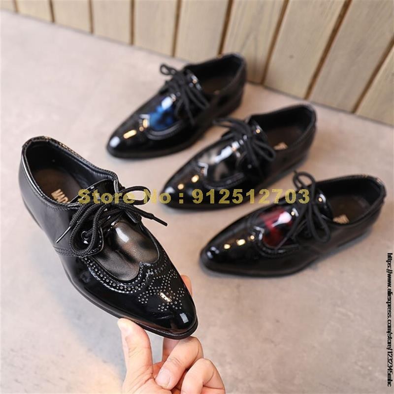 New Spring Autumn Children Leather Boys Girls Kids Casual Soft Bottom Baby Shoes Outdoor Sneakers