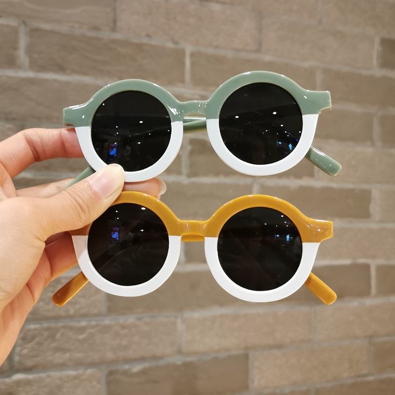 Children Double Color Round Sunglasses Boys Girls Fashion Vintage Sunglasses UV400 Protection Classic Kids Eyewear Sunglasses