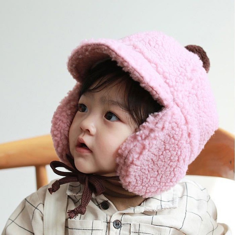 MILANCEL 2021 Winter Baby Hat Toddler Warm Caps Infant Girls Caps Teddy Fur Hats