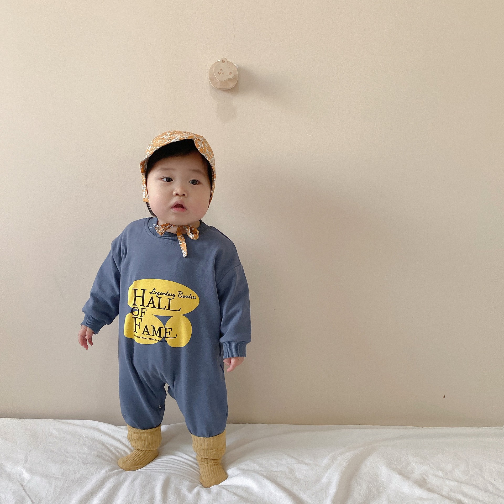 2022 Spring New Baby Boy Romper Cotton Long Sleeve Infant Jumpsuit Letter Print Baby Boy Clothes Kids Overalls Outfits 0-24m