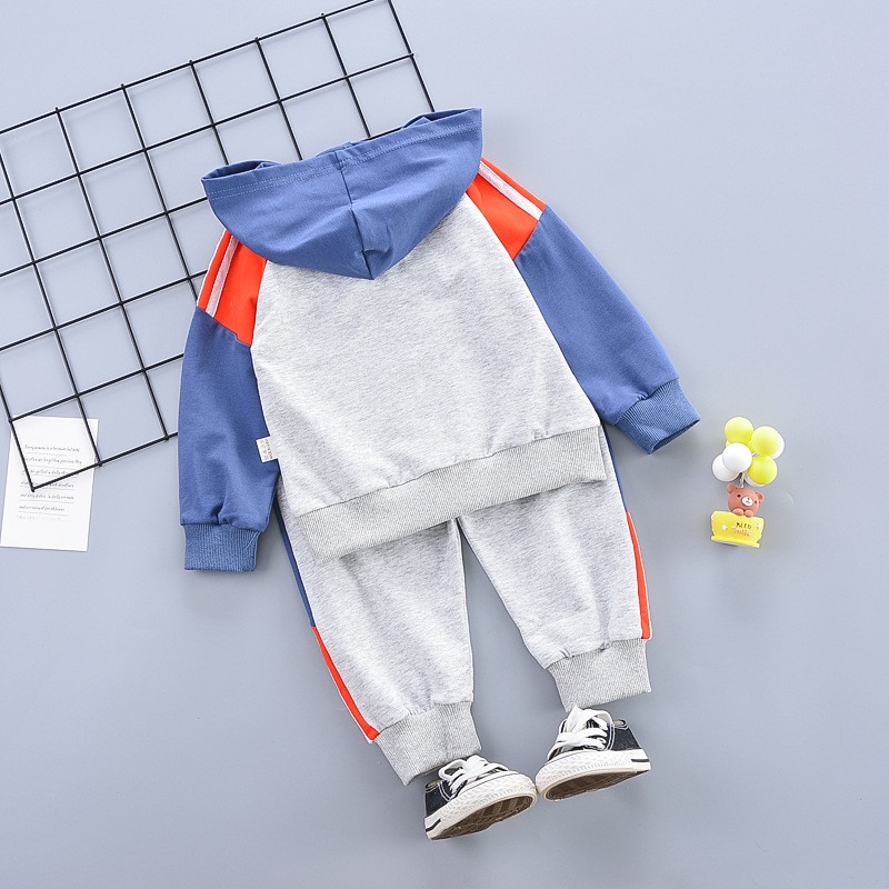 Children's clothing set fashion sports hooded top coat + trousers pants boys and girls spring autumn 2-6age quality kids clothes