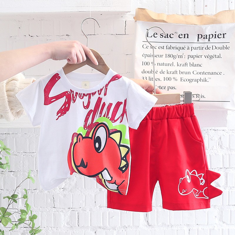 New Summer Baby Clothes Children Boys Girls Cute Cartoon Cotton T-Shirt Shorts 2Pcs/Sets Toddler Casual Costume Kids Sportswear