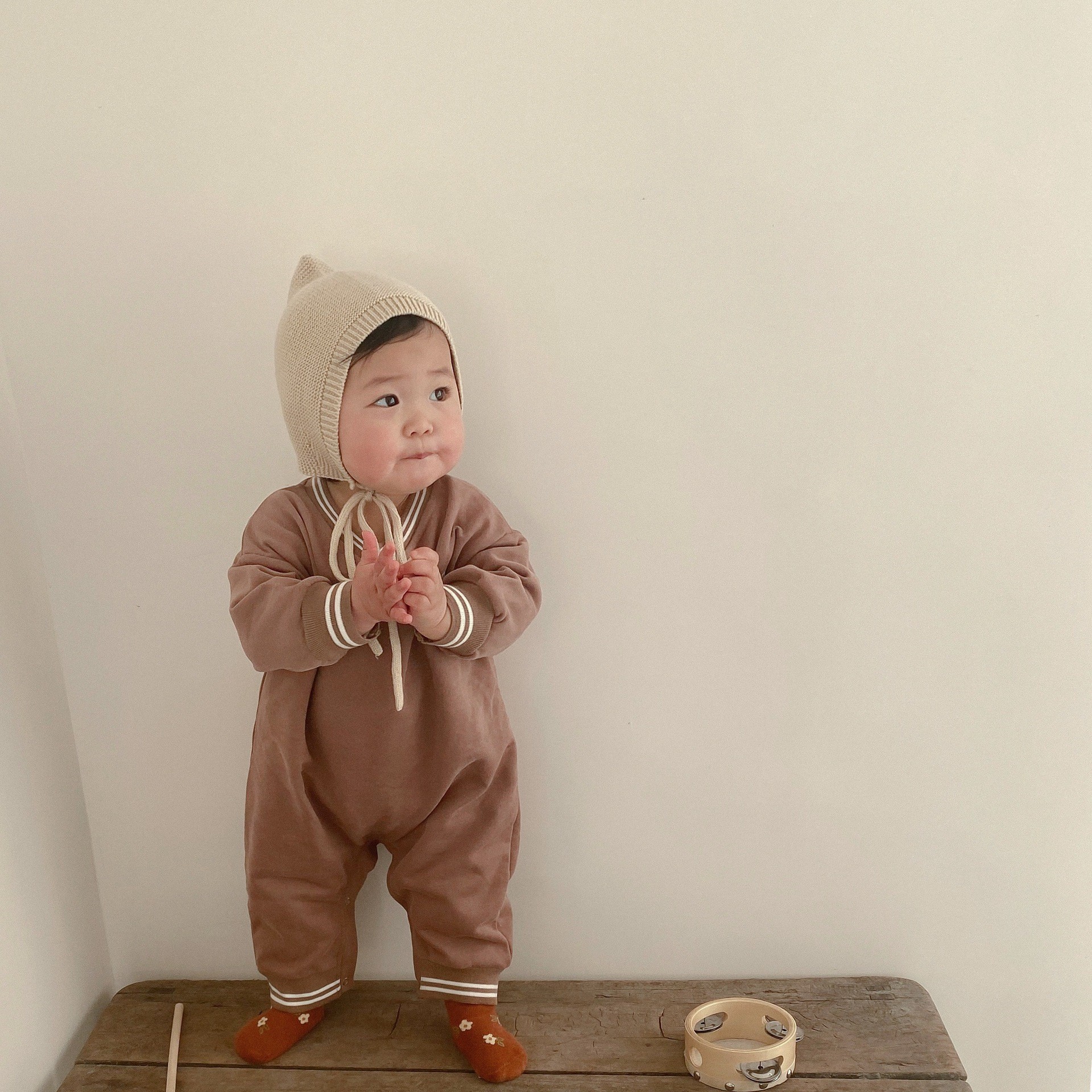 BOBOTCNUNU 2022 New Fashion Spring Boys Girls Candy Color Long Sleeve Jumpsuit