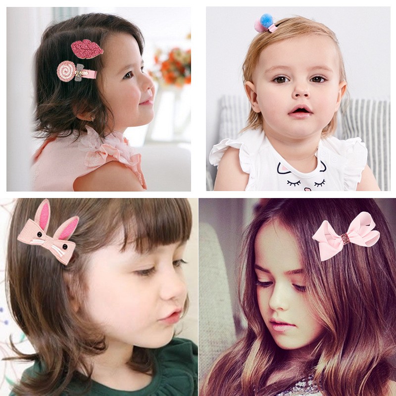 Cute Baby Girl Headbands Set 18pcs Children Hair Clip Set Little Girl Hair Accessories Bows for Baby Girl Elastic Headdress Gift