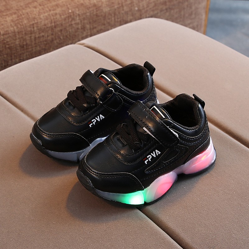 Size 21-30 Children LED Sneakers With Light Up Sole Baby Led Luminous Shoes For Girls / Glowing Lighted Shoes For Kids Boys