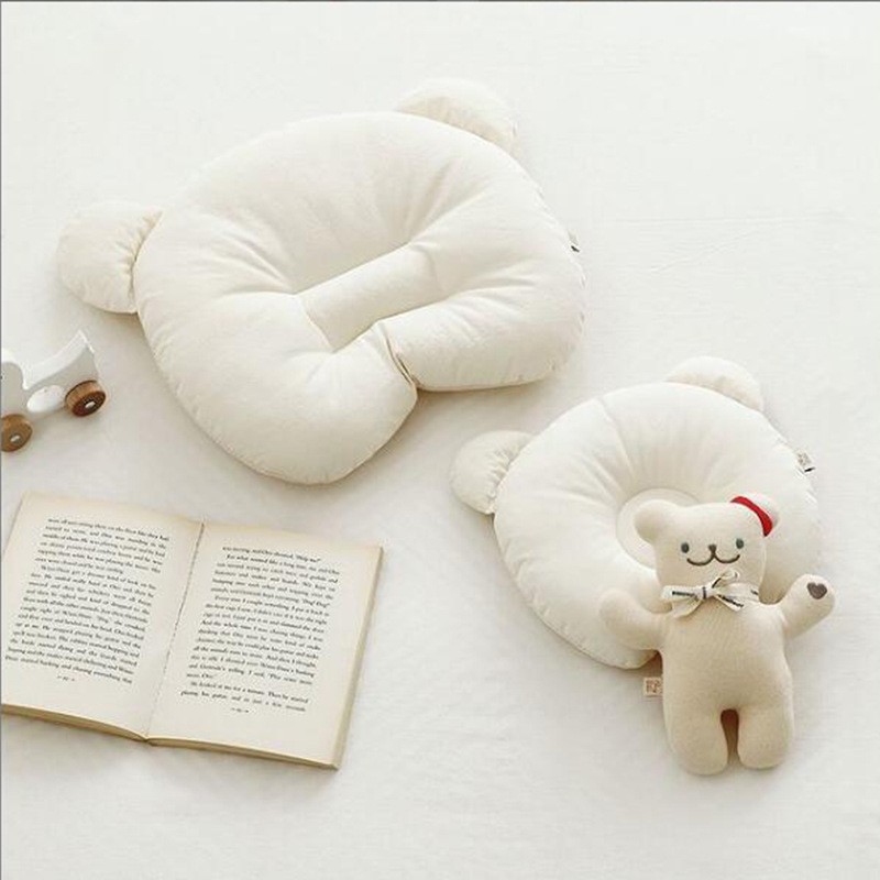 Kids Pillow Polyester Cotton Soft Anti-biased Cervical Pillow Cute Breathable Pillow Flat Head Correction Stereoscopic Pillow