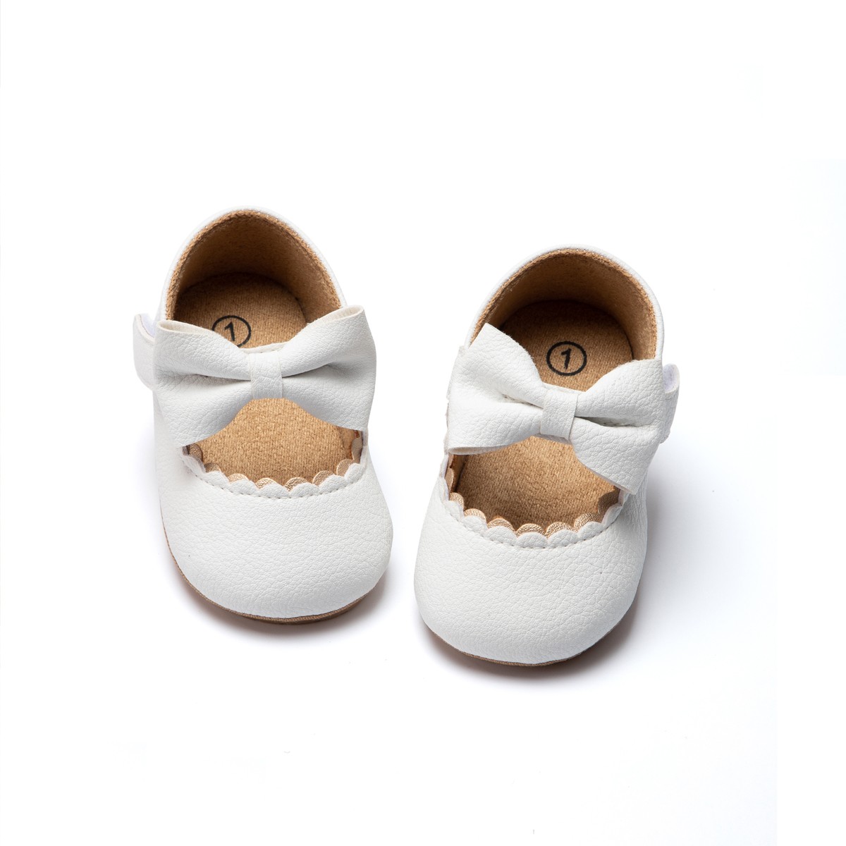 Baby Casual Shoes Baby Boy Bowknot Non-slip Rubber Soft Sole Flat PU First Walker Newborn Baby Girl Accessories