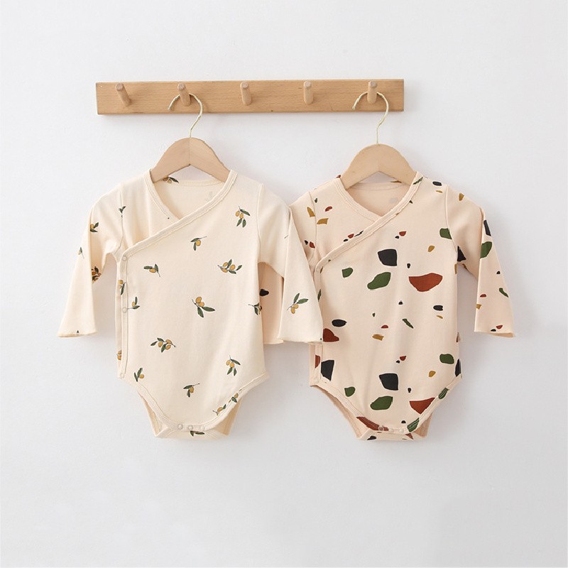 Newborn Baby Boys Girls Romper Cute Print Cotton Long Sleeve Newborn Rompers Fashion Baby Clothes for 0-2years