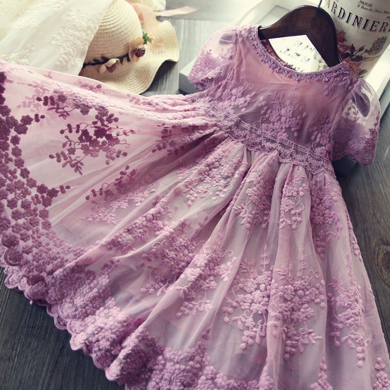 Spring and summer girls lace dress adorable cute baby dress