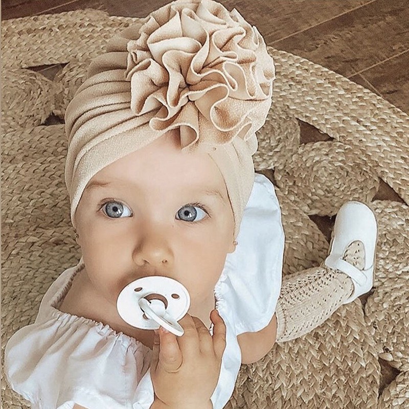 Baby Headbands Baby Headwear Toddler Flower Turban Hats Babe Caps Elastic Kids Bonnet Hair Accessories