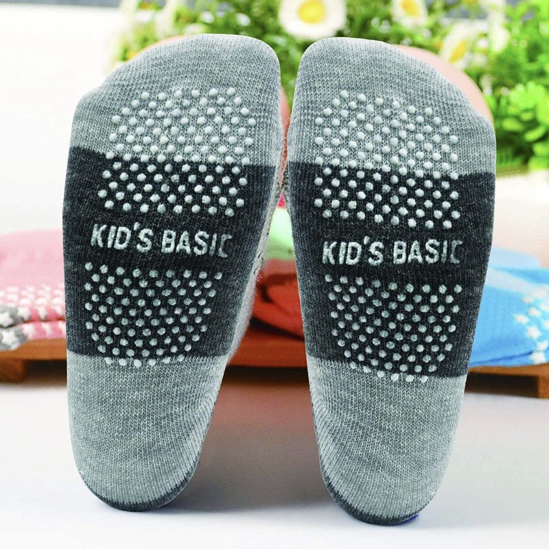 12 pairs/set kids socks baby boys anti-slip socks elastic knit socks