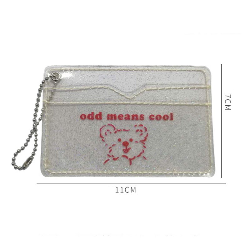 New Fashion 2 Bit Transparent Waterproof PVC Women Girls Card Case Business Card Holder Men Credit Card Bag ID Card Small Wallet