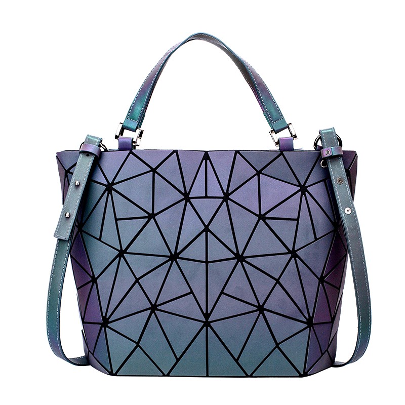 New Luminous Bao Bag Reflective Geometric Bags For Women 2020 Quilted Shoulder Bags Plain Folding Female Bags Bolsa Feminina