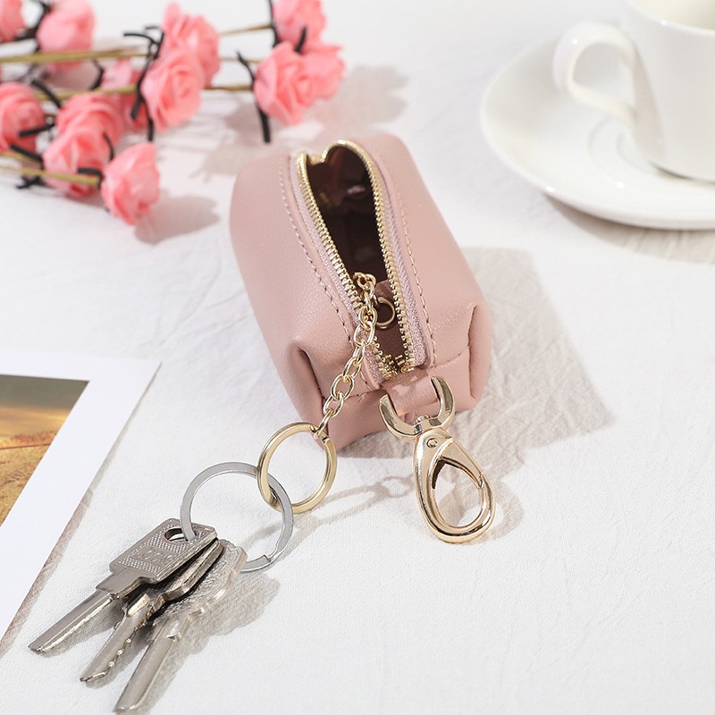 Women Zipper Keychain Wallet Car Key Case Ring Case Coin Pocket Key Organizer 2020