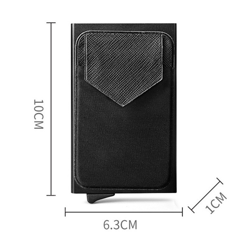 Aluminum ID Card Holder, Business, Metal, for Men, Radio Frequency