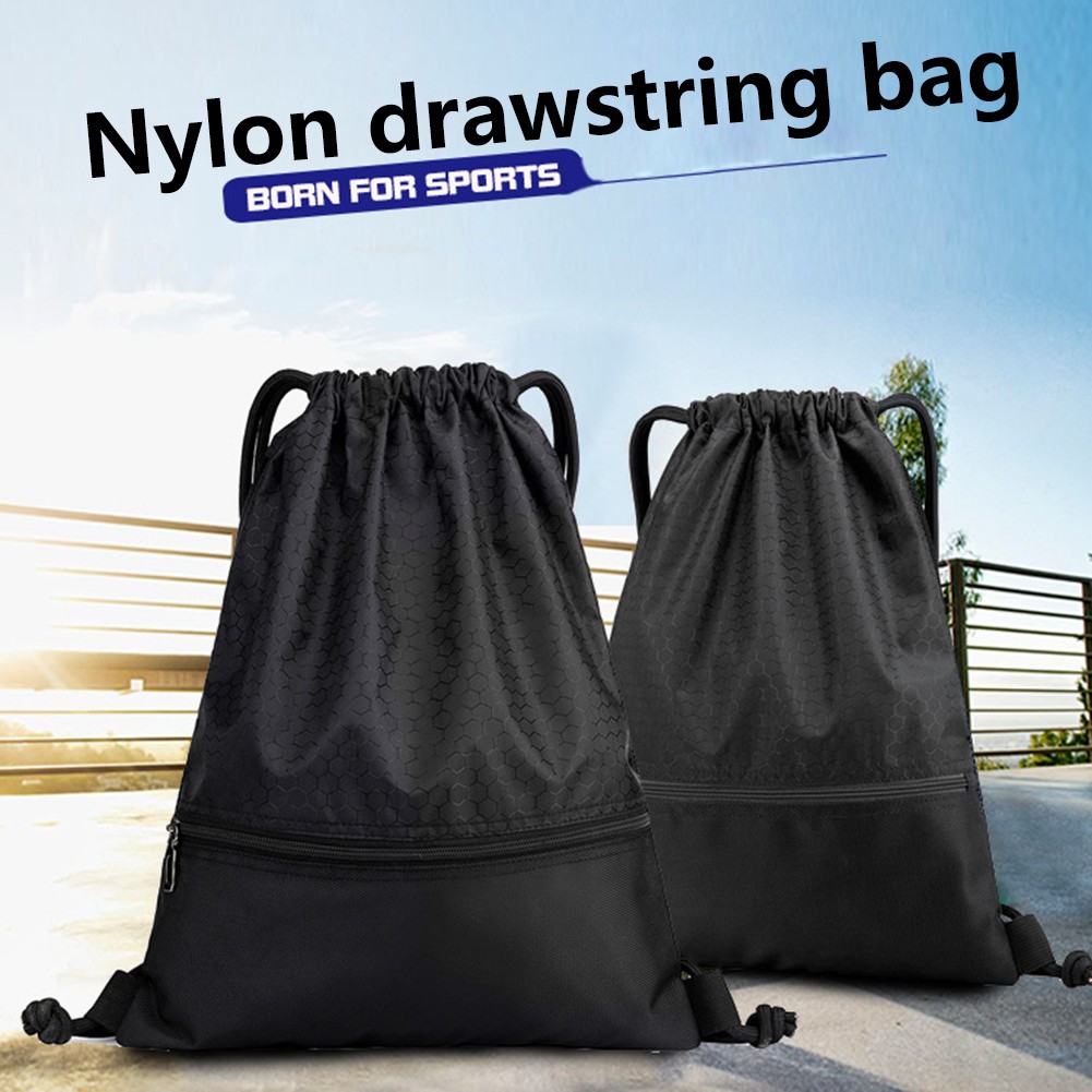 Large Capacity Nylon Shoulder Bag for Men and Women Portable Large Capacity Backpack Travel Bag School Bag Black Special Sale