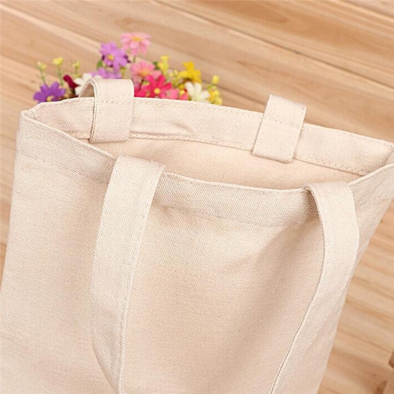 Canvas tote bag casual beach handbag eco-friendly shopping bag daily use foldable canvas shoulder bag canvas tote for women female