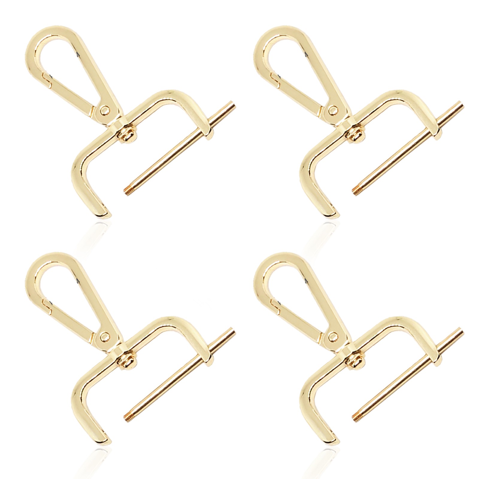 Replacement D-Rings Swivel Snap-lock Hooks , 4 Pieces Rotatable Push Gate Front Lobster Clip