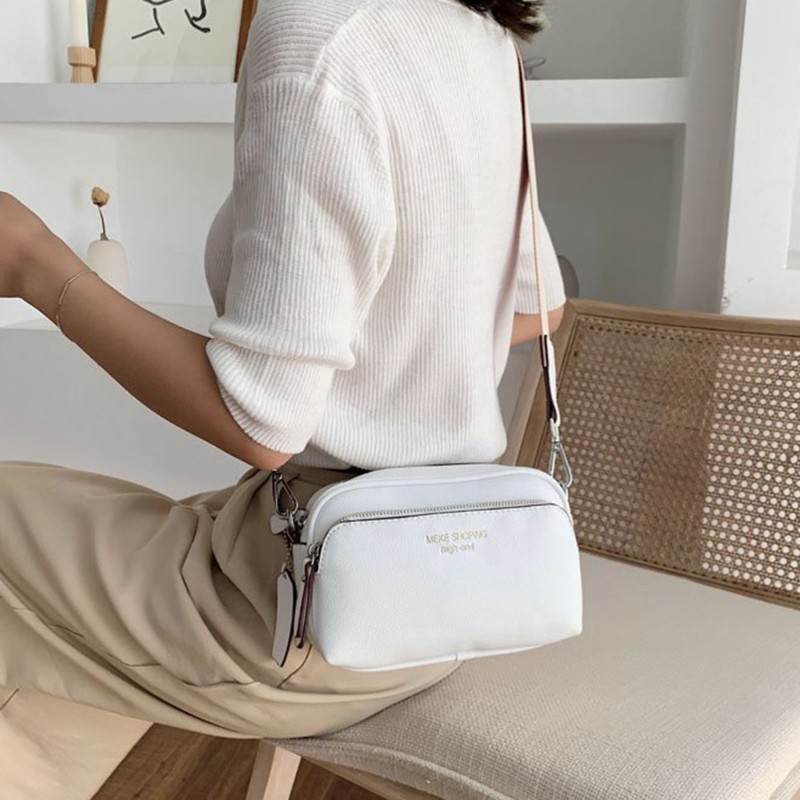 Quality bags for women 2022 fashion wild small square box wide straps female casual shoulder bag solid color lady messenger bag