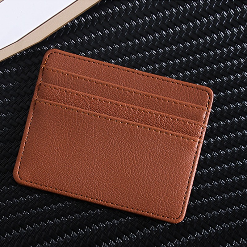 3 Card Slots Card Holder Ultra Thin Slim Bank Credit Card Pouch Coin Purse Organizer Women Men Thin Business Card Wallet