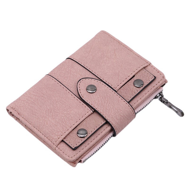 Women Wallet Simple Retro Rivets Small Wallet Coin Purse Card Holders Handbag For Girls Small Wallet Purse Ladies Bolsa Feminina