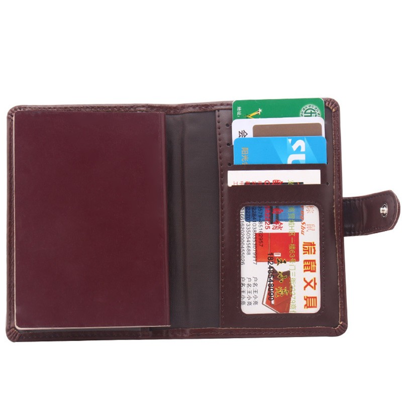 Men Passport Cover Organizer Russian Driver's License Documents Case PU Leather Credit Card Holder Porte Carte Bancaire Card Pouch