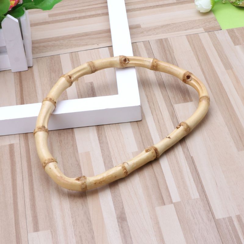 New 1pc D Shape Bamboo Bag Handle For Handmade Hand DIY Tote Purse Frame Making Bag Hanger Accessories Parts