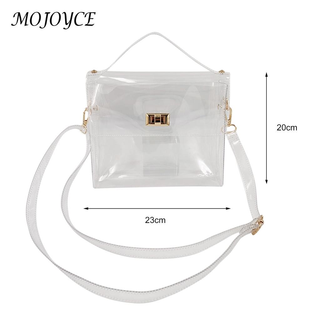 Women Bags Chain Shoulder Bags PVC Passenger Handbag Transparent Bags For Women Outdoor Shopping Travel Bag