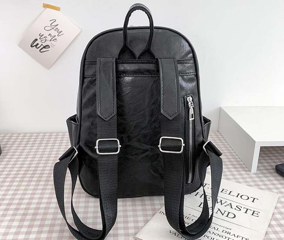 Korean Style Fashion High Quality Leather Backpack Women Large Capacity Travel Backpack School Bags For Girls Shoulder Bags