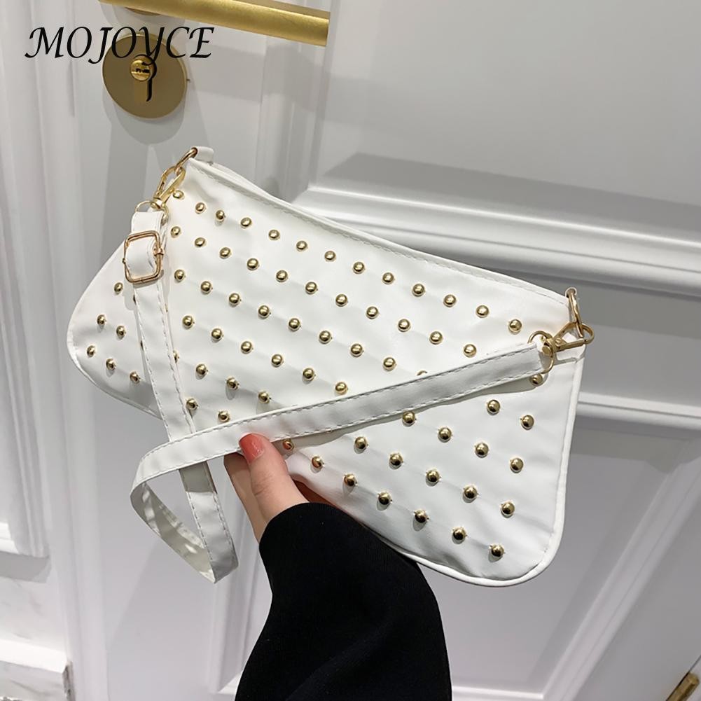 Women Leather Handbag Fashion Rivet Female Underarm Shoulder Crossbody Bags Tote For Women Fashionable Decoration