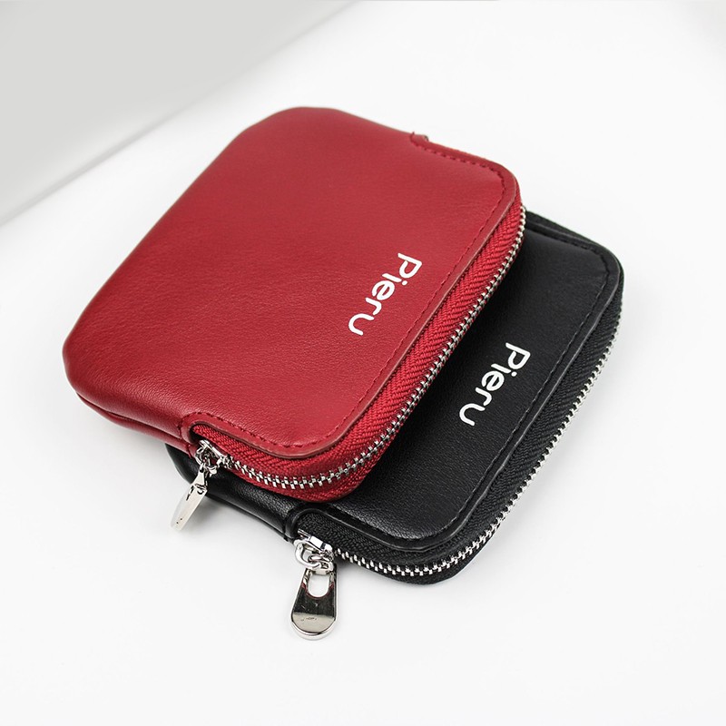 New PU Leather Zipper Coin Purse Women Men Small Wallet Change Bags Mini Key Holder Business Credit Card Holder Cash Pocket