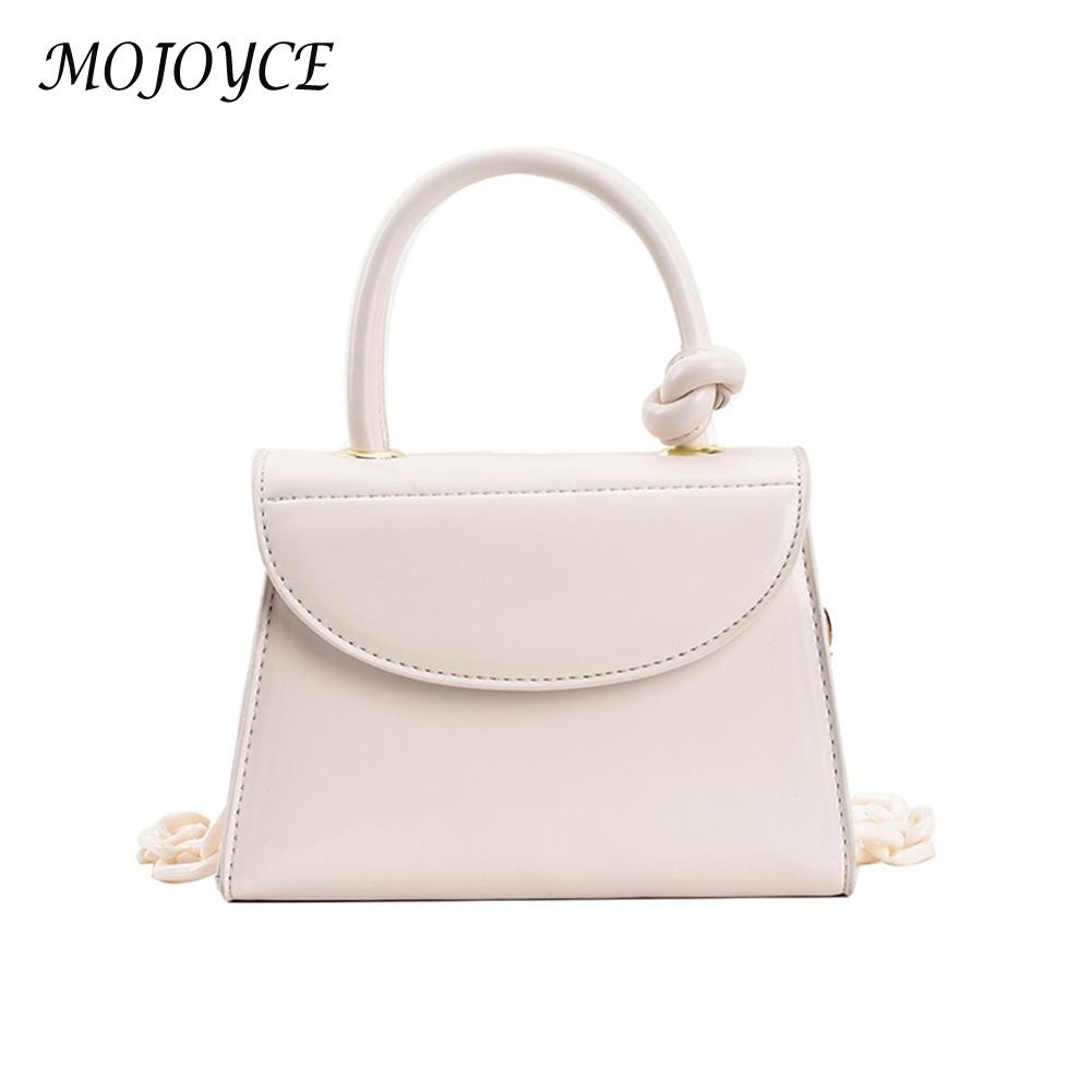 Women Leather Small Square Bag Handbag Thick Chain Shoulder Messenger Satchel for Women Christmas Birthday Gifts