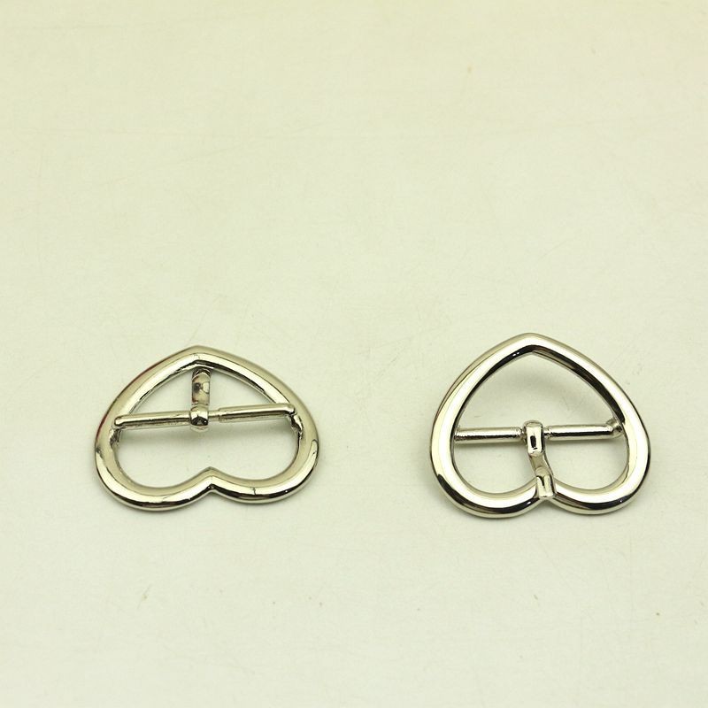 20pcs ID30mm Fashion Metal Heart Pin Buckles Strap Belt Adjust Adjuster Clasp Hook DIY Clothes Shoes Decoration Buckle