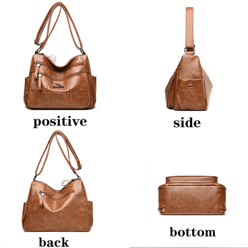 Hot Soft Leather Handbags Crossbody Bags For Women High Quality Casual Female Bags Famous Brand Shoulder Bag Ladies Bolsos 2021