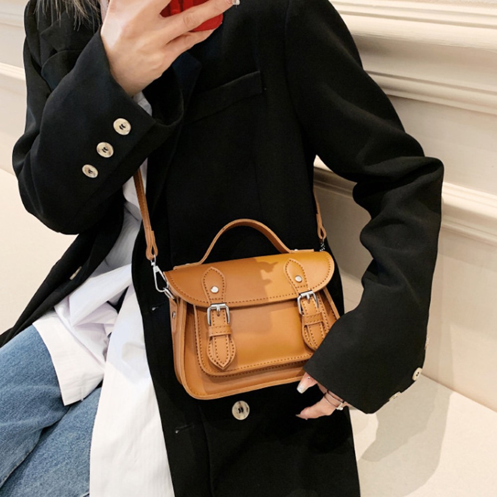 Vintage Messenger Bag Women Buckle Flap Small Shoulder Bag Luxury Brand Crossbody Bag PU Leather New Designer Female Bag