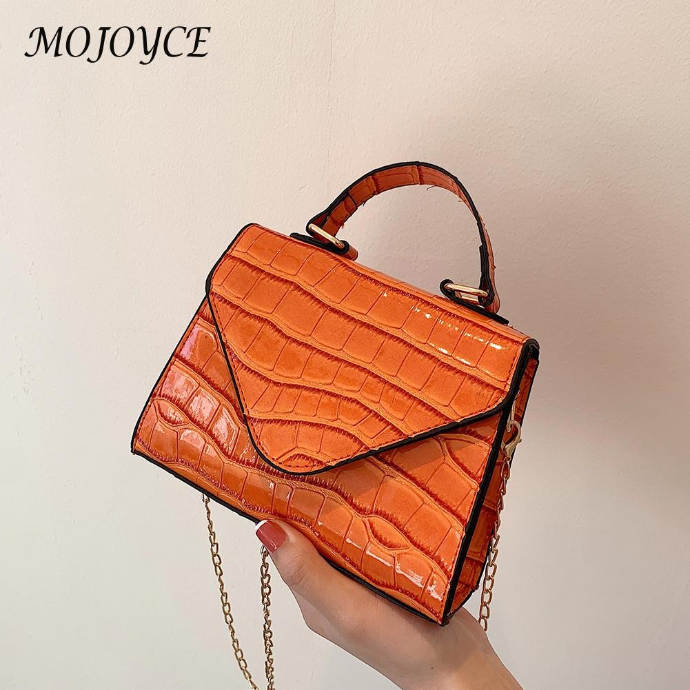 PU Crocodile Pattern Shoulder Crossbody Bag Tote Small Lady Messenger Clutch Bag for Women Men Business Travel