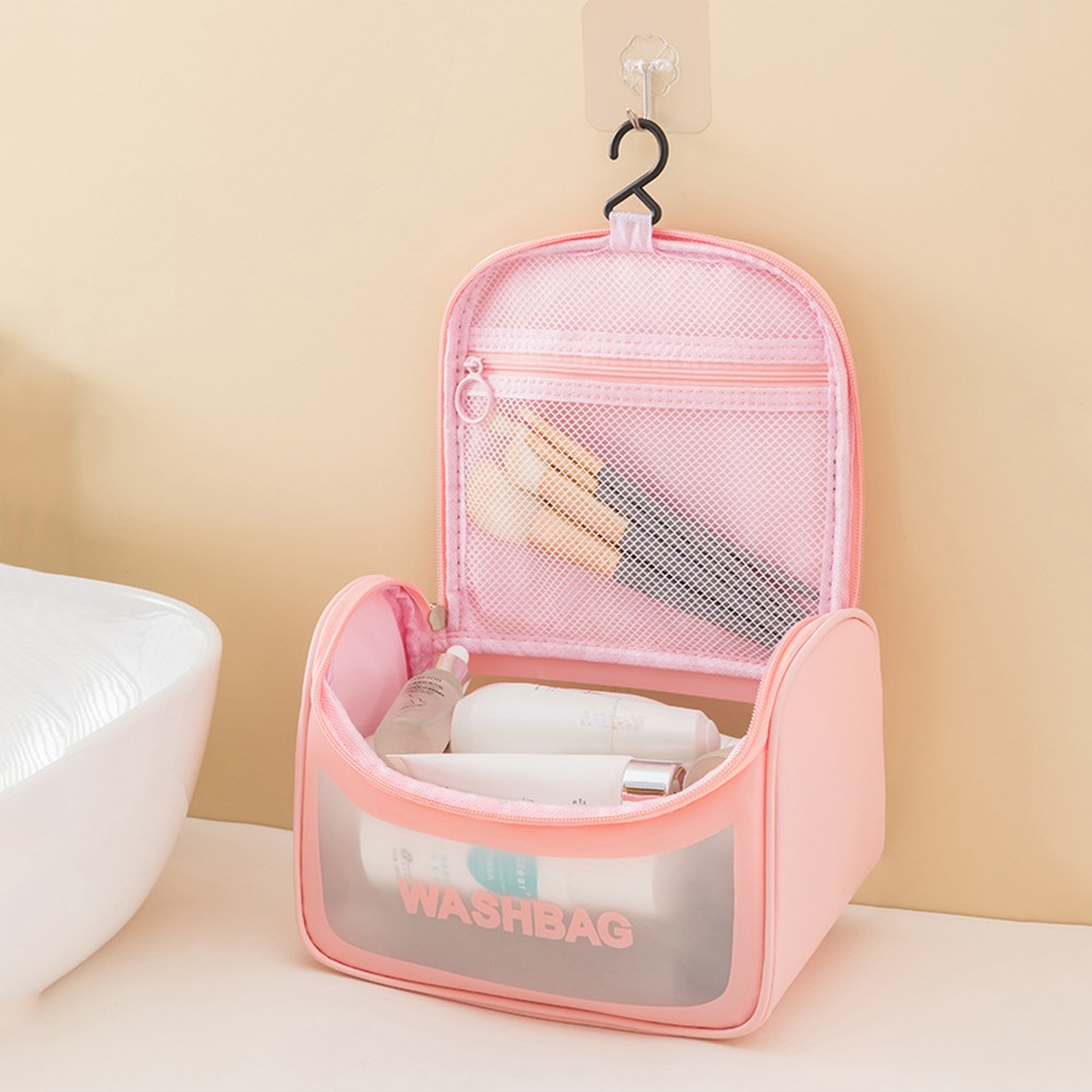 Transparent Cosmetic Makeup Bags PVC Waterproof Large Capacity Portable Wash Bag for Ladies Travel Cosmetic Organizer