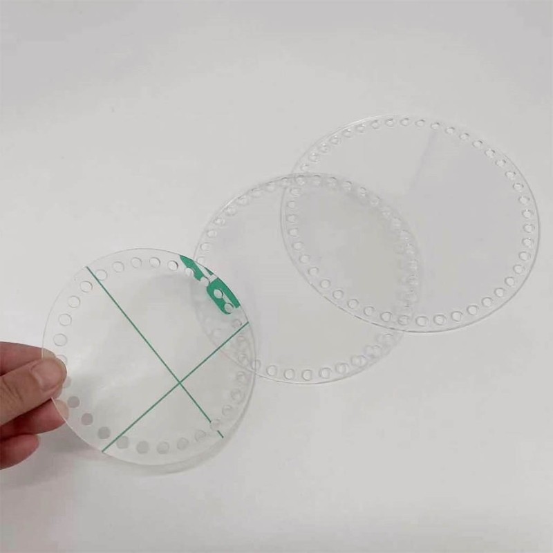 1pc Round Clear Acrylic Board Knitted Bag Accessories Handmade DIY Crochet Bags Knitting Material Base Shaper 3 Size